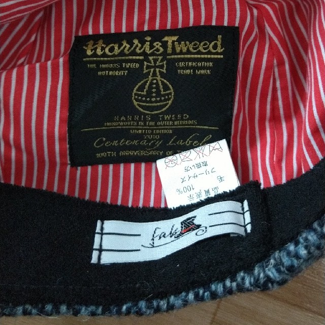 Harris Tweed(ハリスツイード)のハリスツイードキャスケット　2010リミテッドエディション　ブラックラベル　帽子 メンズの帽子(ハンチング/ベレー帽)の商品写真