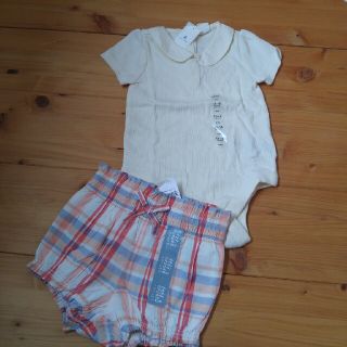 ベビーギャップ(babyGAP)の新品　ベビーギャップ　襟つきロンパース&パンツ(ロンパース)