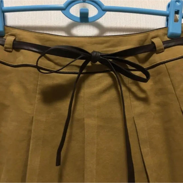 leilian(レリアン)のレリアン　ウエストリボン付きスウェード調スカート レディースのスカート(ひざ丈スカート)の商品写真