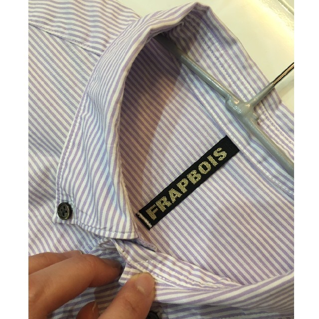 FRAPBOIS(フラボア)のFRAPBOIS ドット×ボーダー七分袖シャツ　フラボア　シャツ メンズのトップス(シャツ)の商品写真