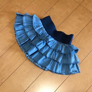 ベビーギャップ(babyGAP)のサイズ 80＊3段フリルデニムスカート＊baby Gap(スカート)