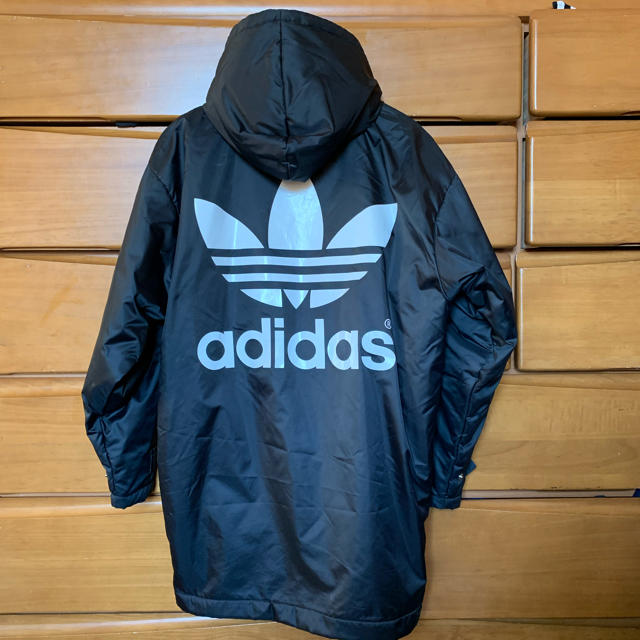 送料込・まとめ買い 激レア hyke × adidas 裏ボア付きベンチコート L