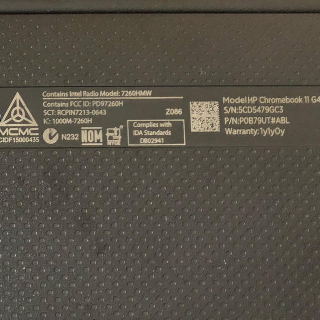 HP(ヒューレットパッカード)のHP Chromebook 中古 スマホ/家電/カメラのPC/タブレット(ノートPC)の商品写真