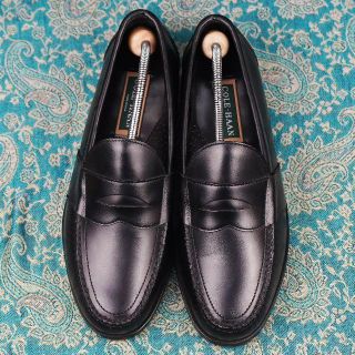 コールハーン(Cole Haan)の1回着用のみ極美品 COLE HAAN コールハーン ローファー 黒 アメリカ製(ドレス/ビジネス)