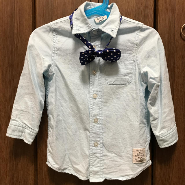 BREEZE(ブリーズ)の蝶ネクタイ付きシャツ キッズ/ベビー/マタニティのキッズ服男の子用(90cm~)(ブラウス)の商品写真