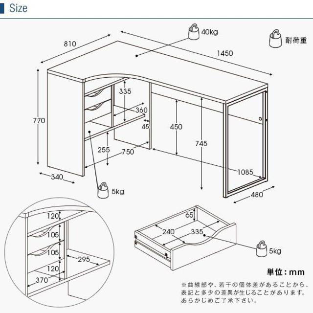 パソコンデスク 机 フィス L字 ヨーロッパ製 おしゃれ ホワイト 1