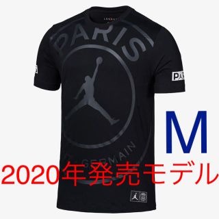 ナイキ(NIKE)の【新品Mサイズ】NIKE PSG Jordan コラボ 黒Tシャツ　2020年(Tシャツ/カットソー(七分/長袖))