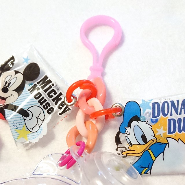 Disney(ディズニー)のピンク　桃色　ミッキーバルーン　風船　ハンドメイド　カプセルトイ　ディズニー エンタメ/ホビーのおもちゃ/ぬいぐるみ(キャラクターグッズ)の商品写真