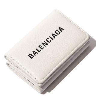 バレンシアガ(Balenciaga)の新品 バレンシアガ ミニウォレット新作 三つ折り財布 エブリデイ ホワイト 白(財布)