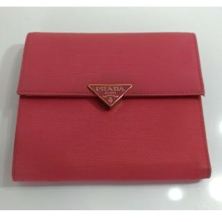 プラダ(PRADA)のプラダ 折り財布 正規品 ピンク イタリア製 ナイロン 人気(財布)