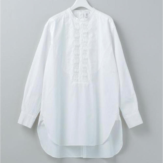 6 ROKU ピンタックシャツ ホワイト 36 ロク