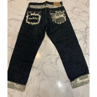 ステューシー(STUSSY)のstussy デニム　ストレート　バックプリント(デニム/ジーンズ)