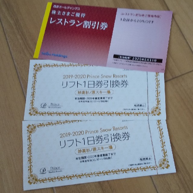 妙高杉ノ原スキー場 リフト一日券 2枚セット オマケ付