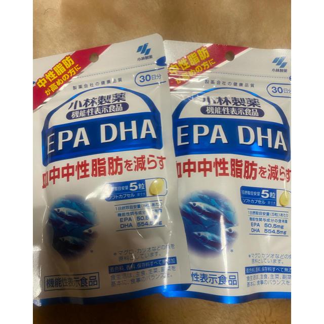 小林製薬(コバヤシセイヤク)の（やまさん様専用）小林製薬 EPA DHA 30日分（150錠）×2袋 食品/飲料/酒の健康食品(その他)の商品写真