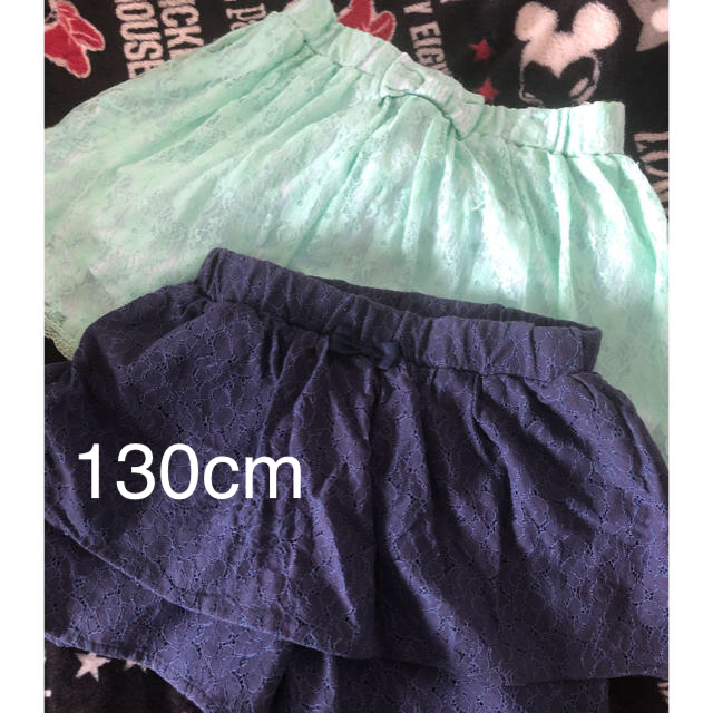 GU(ジーユー)のGU 130cm  2枚セット(スカート＆キュロットスカート)値下げしました キッズ/ベビー/マタニティのキッズ服女の子用(90cm~)(スカート)の商品写真