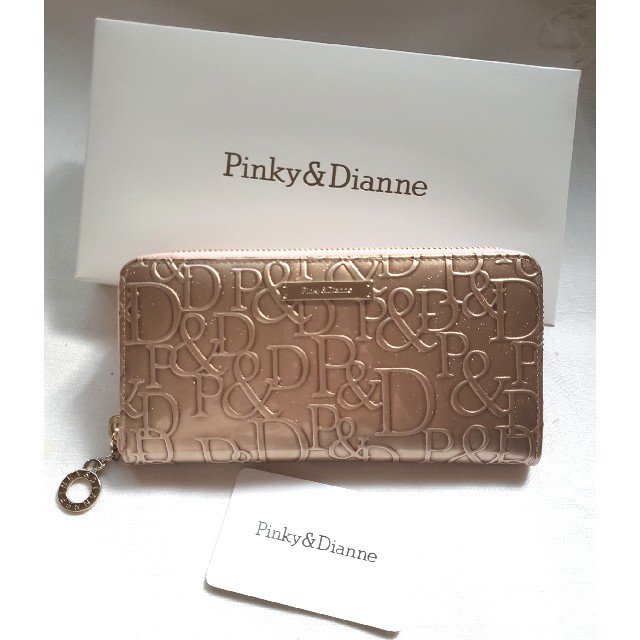 PINKY&DIANNE ピンキー&ダイアン 新品 エナメルロゴ型押し柄長財布