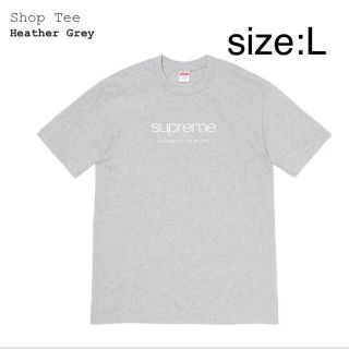 シュプリーム(Supreme)のsupreme 20ss shop tee tシャツ　グレー(Tシャツ/カットソー(半袖/袖なし))