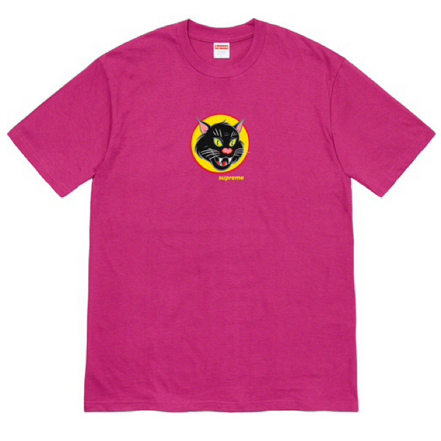 Tシャツ/カットソー(半袖/袖なし)定価以下 送料込 M black cat tee magenta Mサイズ