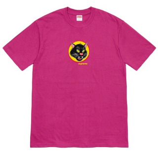 シュプリーム(Supreme)の定価以下 送料込 M black cat tee magenta Mサイズ(Tシャツ/カットソー(半袖/袖なし))