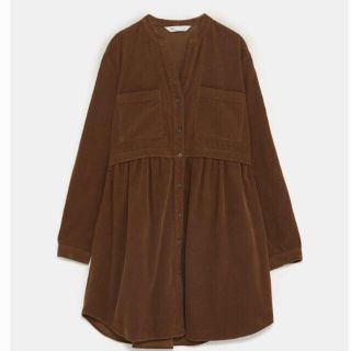 ザラ(ZARA)のZARA コーデュロイワンピース(ひざ丈ワンピース)