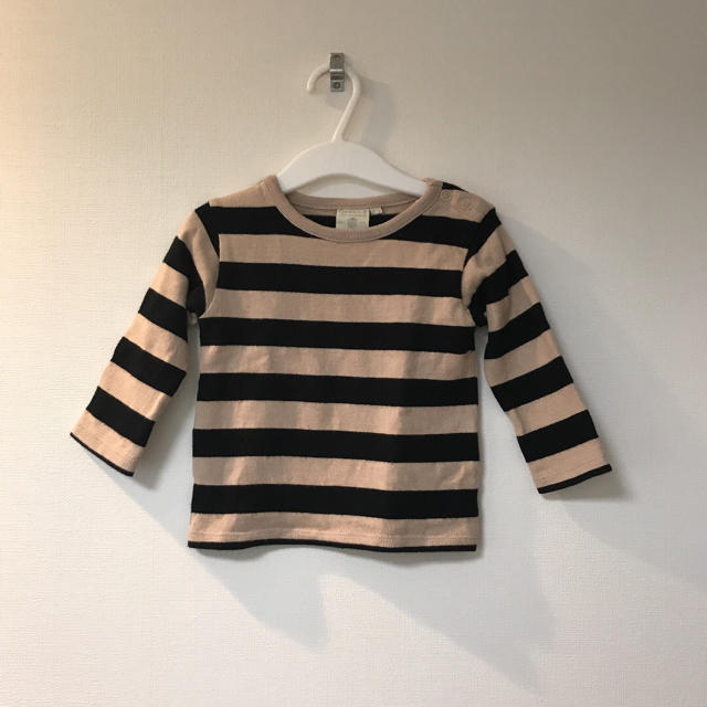 MARKEY'S(マーキーズ)の美品　Ocean＆Ground ボーダー ロンT　80 キッズ/ベビー/マタニティのベビー服(~85cm)(Ｔシャツ)の商品写真