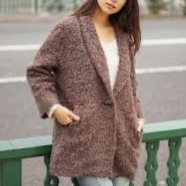 goa(ゴア)のgoa ブークレWOOL ショールカラーコート レディースのジャケット/アウター(チェスターコート)の商品写真