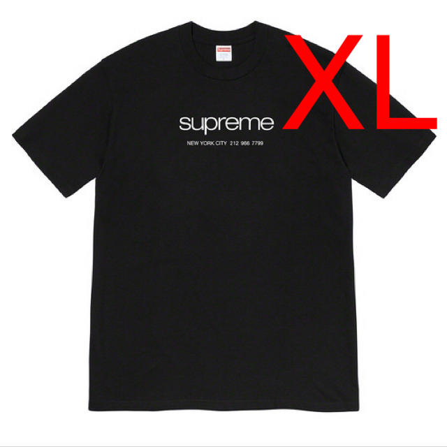 20SS supreme shop tee black XLサイズ