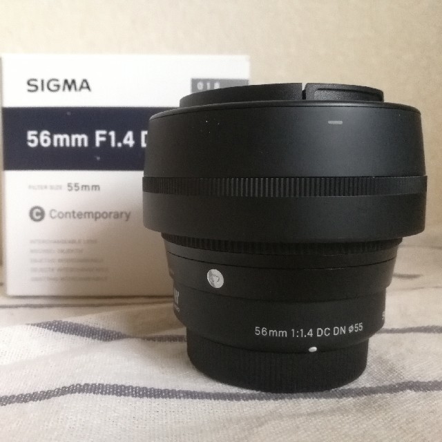 レンズ(単焦点)美品 シグマ SIGMA 56mm f1.4 DC DN マイクロフォーサーズ用