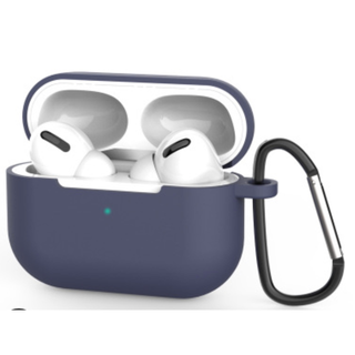 airpods proケース エアーポッズ シリコン 耐衝撃 ネイビー(その他)