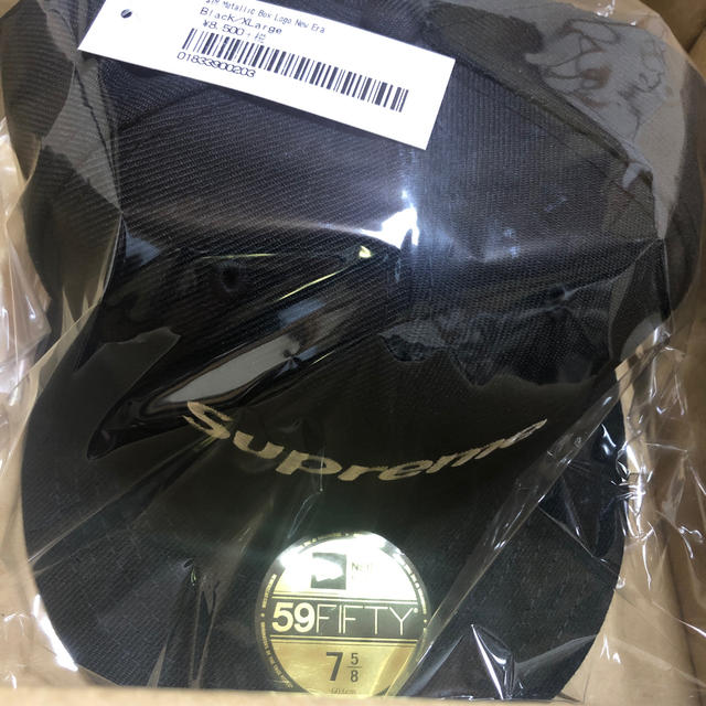 未試着　黒　7-5/8 Supreme $1M Metallic New Era