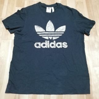 アディダス(adidas)のadidas originals ロゴ Tシャツ 黒 XO(Tシャツ/カットソー(半袖/袖なし))