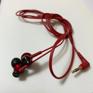 オーディオテクニカ(audio-technica)のオーディオテクニカ　カナルイヤホン　レッド(ヘッドフォン/イヤフォン)