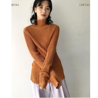 トゥデイフル(TODAYFUL)のtodayful Mellow Stitch Knit オレンジ(ニット/セーター)