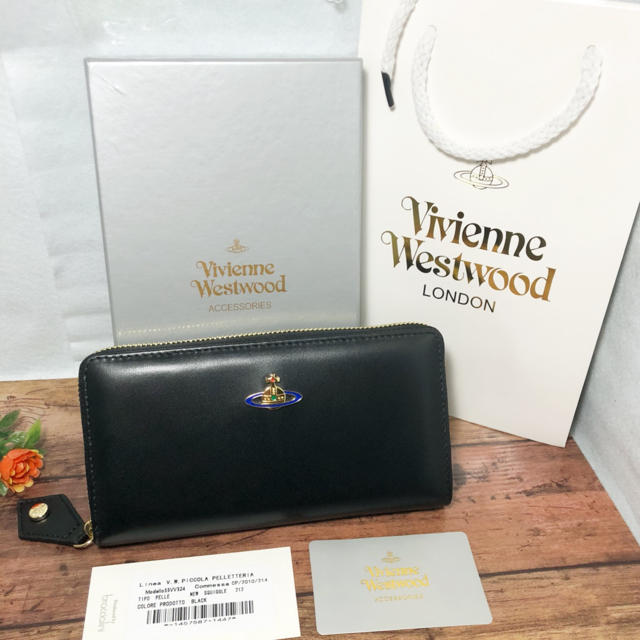 Vivienne Westwood(ヴィヴィアンウエストウッド)の【未使用】Vivienne Westwood ラウンドファスナー ブラック レディースのファッション小物(財布)の商品写真