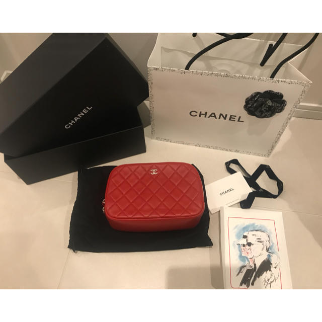 CHANEL - CHANEL シャネル 新品 コスメ レッド 赤 マトラッセ ポーチ ケースの通販 by Riruriru's shop