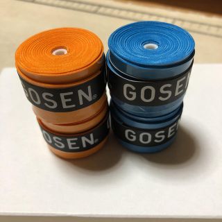 ゴーセン(GOSEN)のGOSENグリップテープ オレンジと青 2個ずつ 計4個(バドミントン)