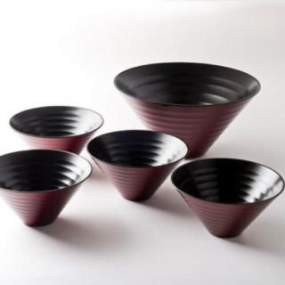 玉虫塗り　サラダボール　5点セット(食器)