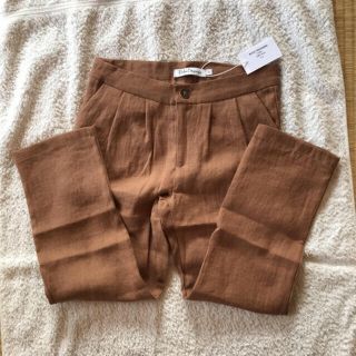 キャラメルベビー&チャイルド(Caramel baby&child )の新品タグ付き Bebe organic リネンコットンパンツ 6Y(パンツ/スパッツ)