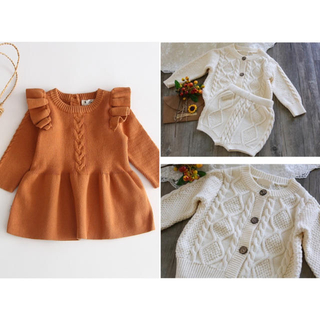 ザラキッズ(ZARA KIDS)の韓国子供服　ニットワンピース♡ニットセットアップ　セット売り(ニット/セーター)