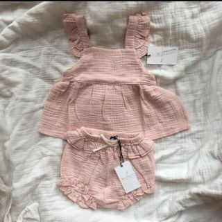 ボンポワン(Bonpoint)の最終価格♡bebe organic セットアップ　12m 新品未使用(タンクトップ/キャミソール)