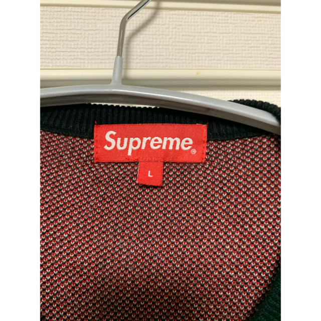 supreme 19ss tag logo sweater 黒　Lサイズ