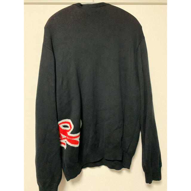 supreme 19ss tag logo sweater 黒　Lサイズ