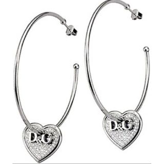 ドルチェアンドガッバーナ(DOLCE&GABBANA)のDOLCE&GABBANA フープピアス ハート(ピアス)