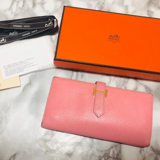 エルメス(Hermes)のHermes エルメス 長財布 ローズコンフェッティ ベアン(長財布)