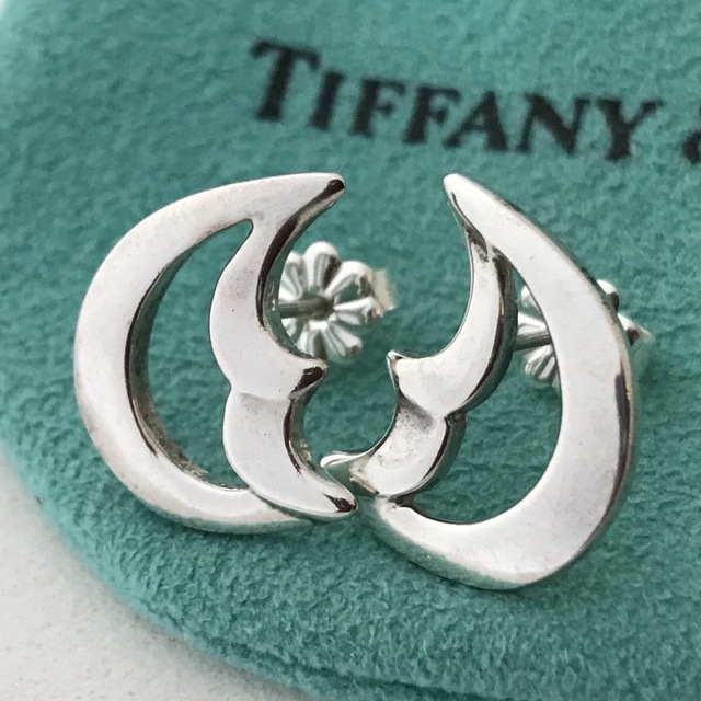 Tiffany クレセントムーン ピアス　希少アクセサリー