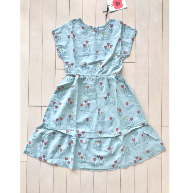 bobo chose(ボボチョース)の新品✦1点のみ bobo choses ポピープリント リネンワンピース キッズ/ベビー/マタニティのキッズ服女の子用(90cm~)(ワンピース)の商品写真