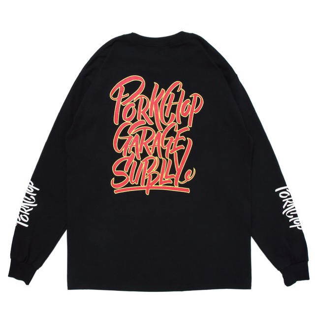 porkchop「pork calif l/s tee」ブラック 1