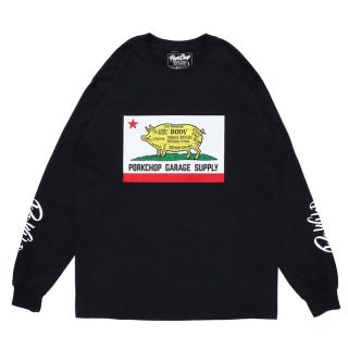 ネイバーフッド(NEIGHBORHOOD)のporkchop「pork calif l/s tee」ブラック(Tシャツ/カットソー(七分/長袖))