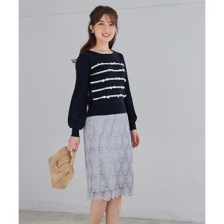 トッコ(tocco)のtocco closet フラワーレースタイトスカート(ひざ丈スカート)