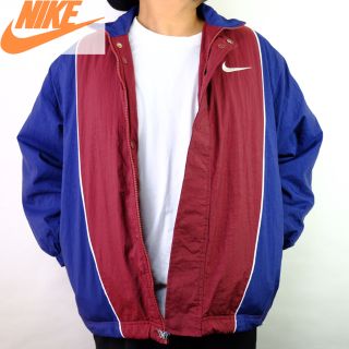 ナイキ(NIKE)の90s  NIKE ナイキ　白タグ　ナイロンジャケット　中綿　L size(ナイロンジャケット)